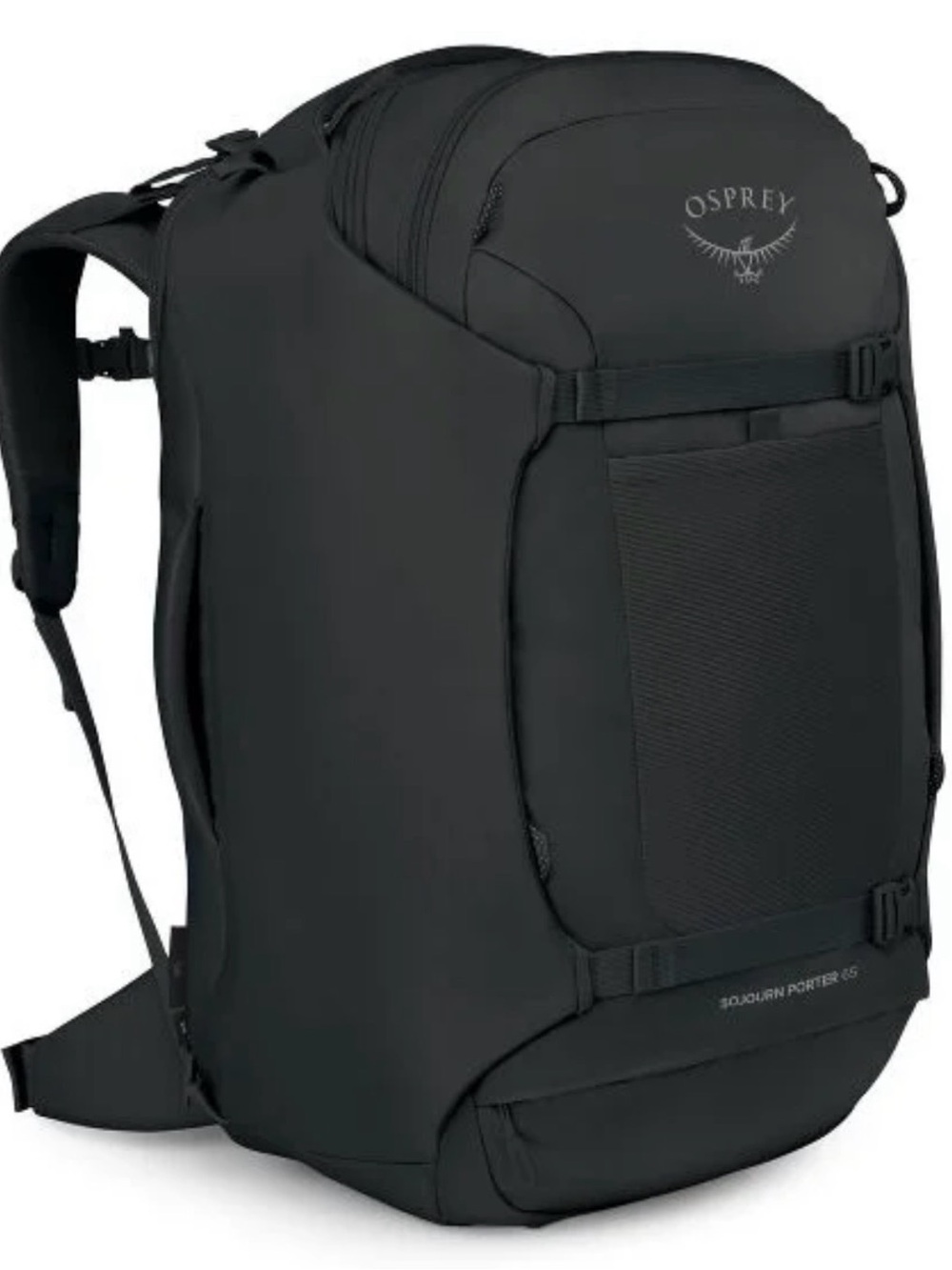 Brand New Osprey Porter 65 Travel Pack + Airporter Small Cover (Black) NWT